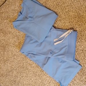 Figs scrub set, dusty blue, medium